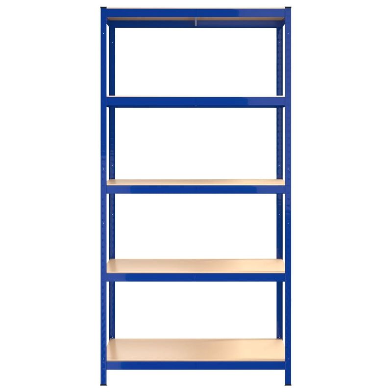 5-Layer Shelves 4 pcs Blue Steel&Engineered Wood_voghion.com