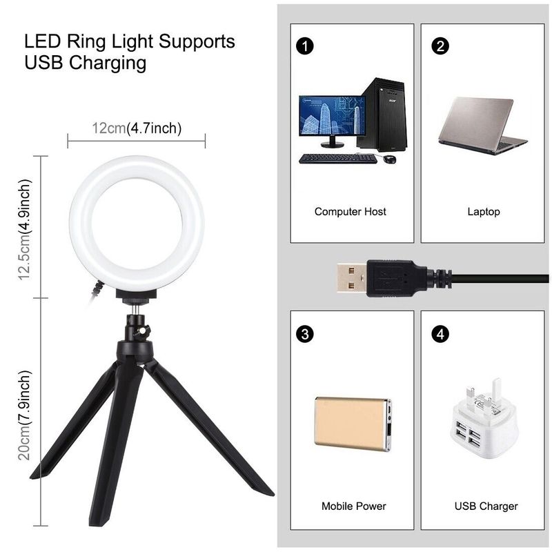 PULUZ 30cm Folding Portable Studio Shooting Kit 2 Ring Lights, 6 Colors Backdrop_voghion.com
