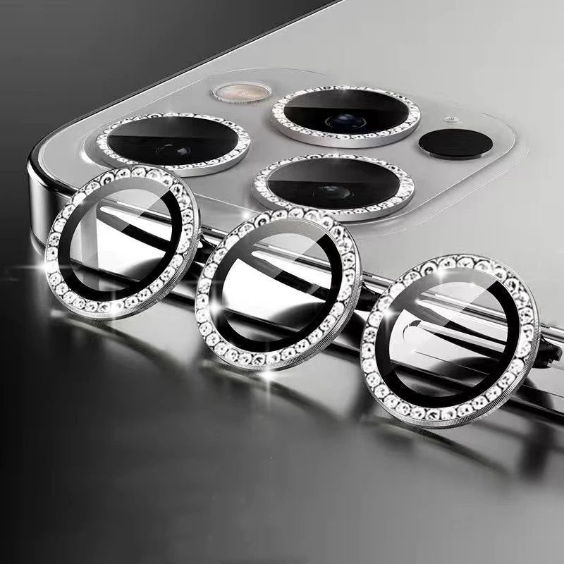 Diamant-Metall-Kameraobjektiv-Schutzglas für iPhone 16 Pro Max 16 Plus 16 14Pro Max 15 Pro Max Kameraobjektiv-Schutzfolie_voghion.com