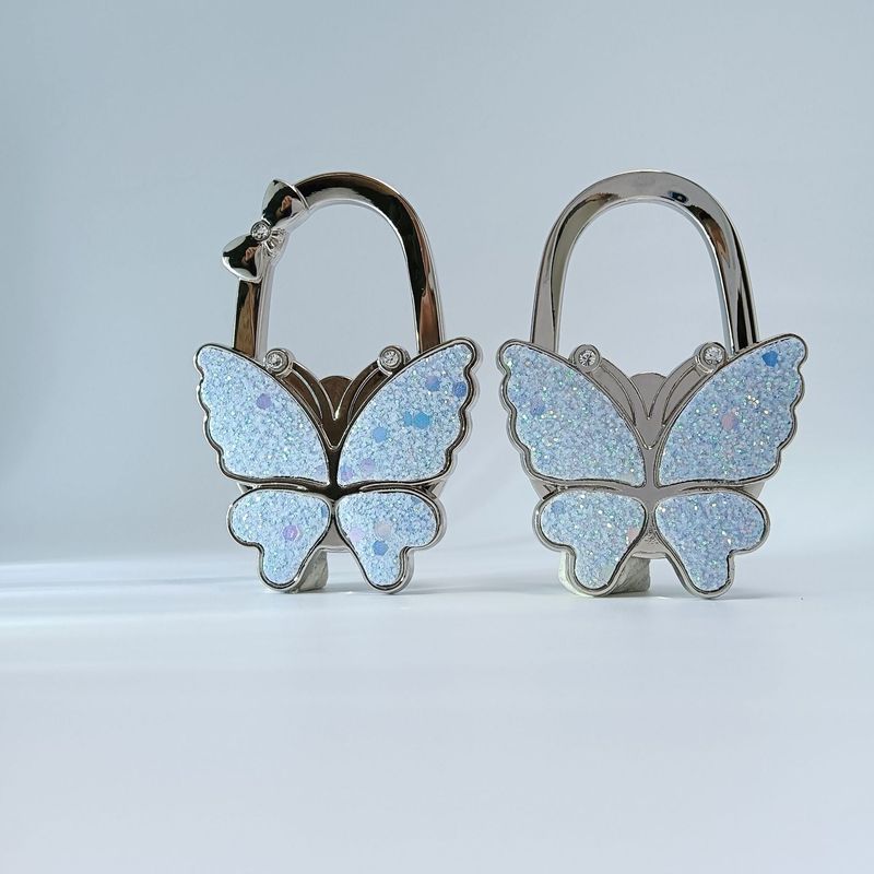 Glittering Butterfly Bag Hook - Stylish & Decorative Alloy Bag Accessory With Multiple Color Options Hook Bag Hook Bag Hardware Crafts_voghion.com
