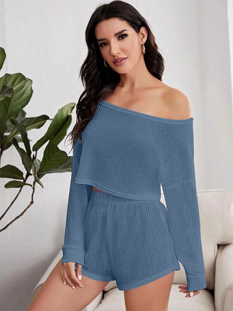 Verwandte Knöpfe, einfarbig bedruckt, meistverkaufte Langarmhose für Damen, trendige und sexy atmungsaktive Faltenkleidung_voghion.com