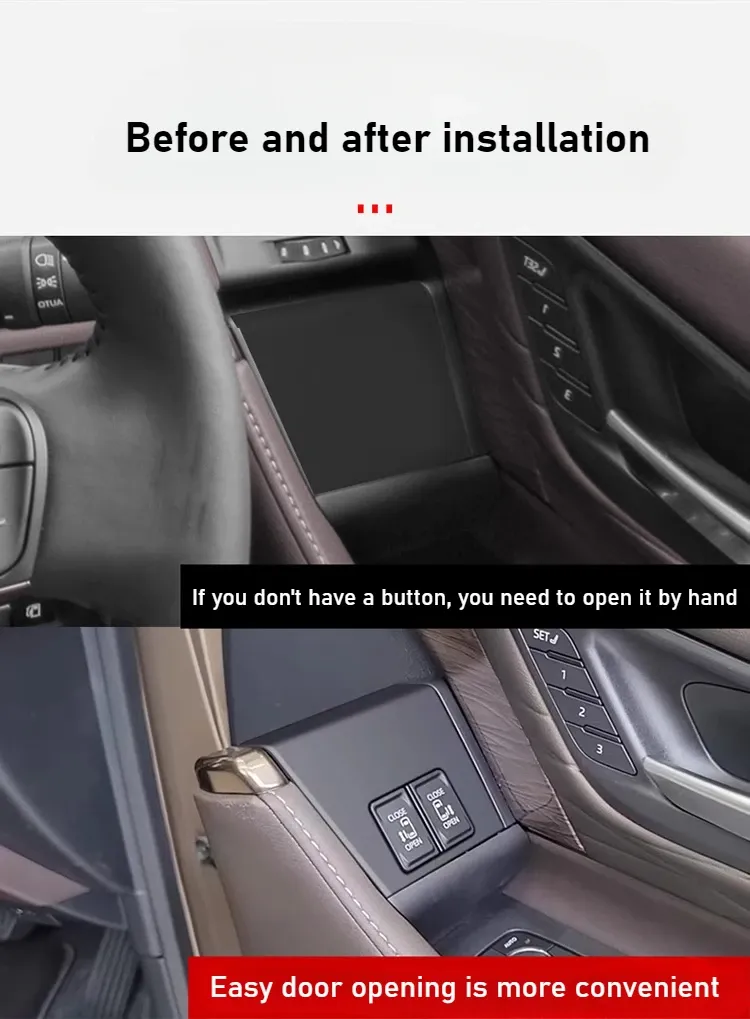 For Toyota 40 Series Alphard/Vellfire 2024 RHD Middle Door Switch Upgrade Kit -Base To Premium Control Panel Switch Button_voghion.com