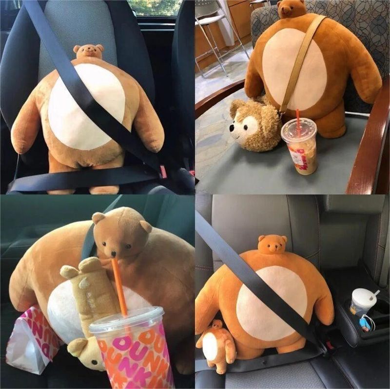 Cuscino di peluche a forma di orso bradipo con testa piccola e grande, elefante e leone, per regalo, schienale e camera da letto_voghion.com