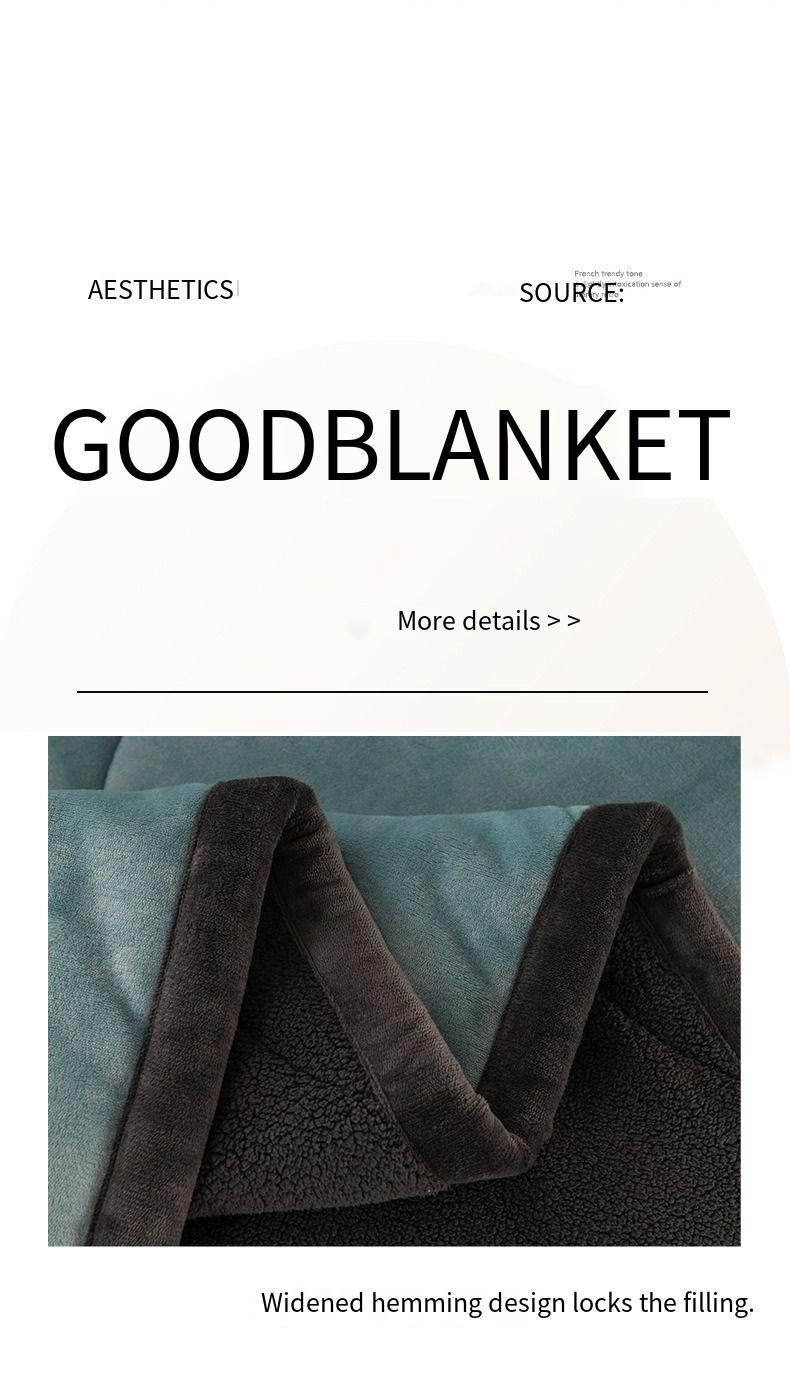 Neue verdickte Lamm-Fleecedecke, Milch-Fleecedecke, Nickerchen, Sofadecke, Klimaanlagendecke, Einzel- und Doppeldecke, Geschenk_voghion.com