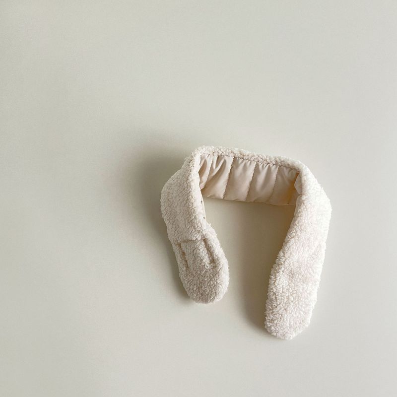 Écharpe pour enfant, ensemble d'hiver, couleur unie, chaud, pour bébé_voghion.com