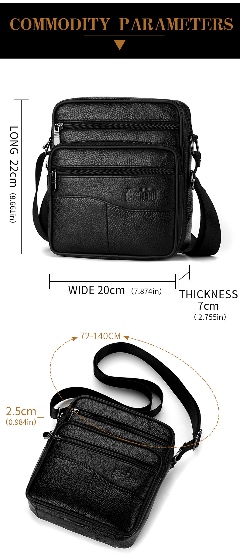 2024 Men's temperament business bag, large capacity cowhide bag, genuine leather shoulder bag, men's vertical men's bag, high-end crossbody bag_voghion.com