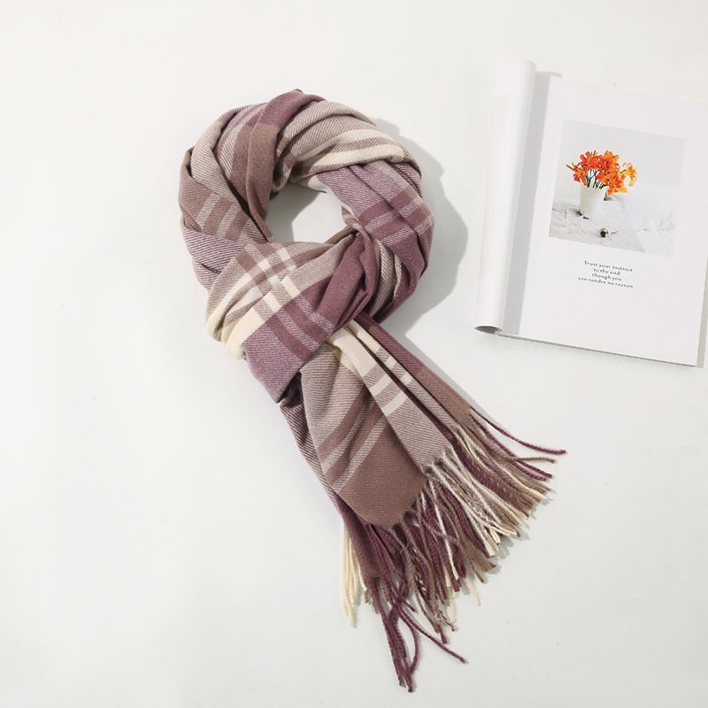 Bunte kontrastierende Plaid i Mitation Kaschmir Ins Stil, einfach zu tragen im Herbst Winter warm zu halten, Su Da Schal, Männer und_voghion.com