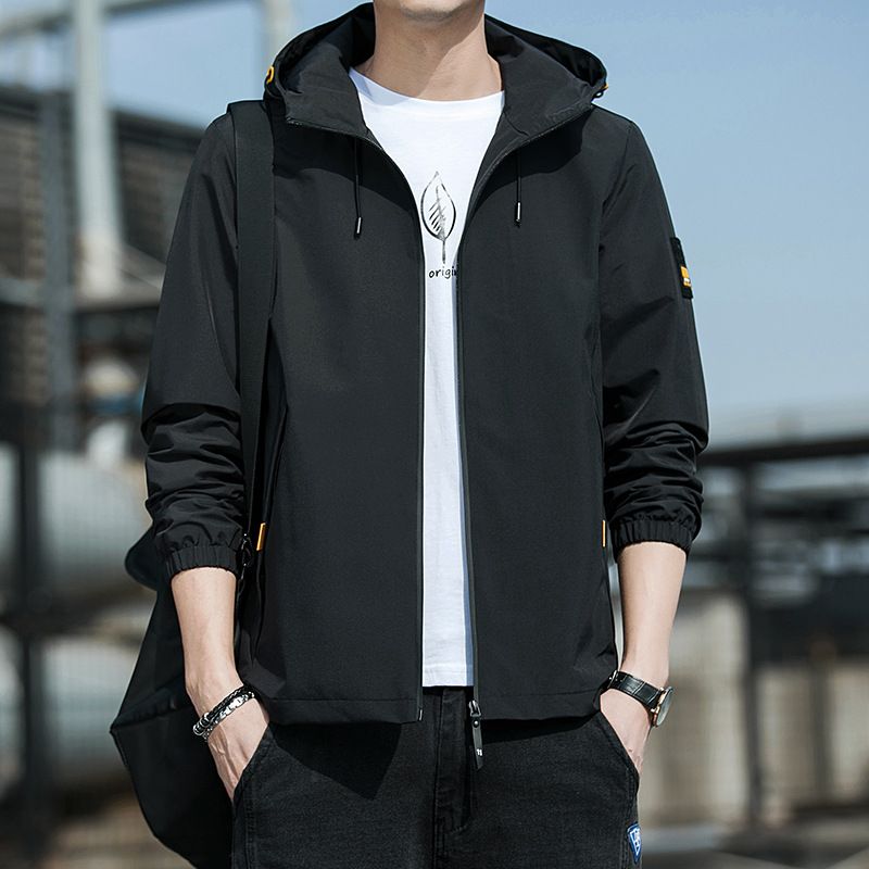 Coat autumn Korean version casual versatile men's hooded jacket_voghion.com