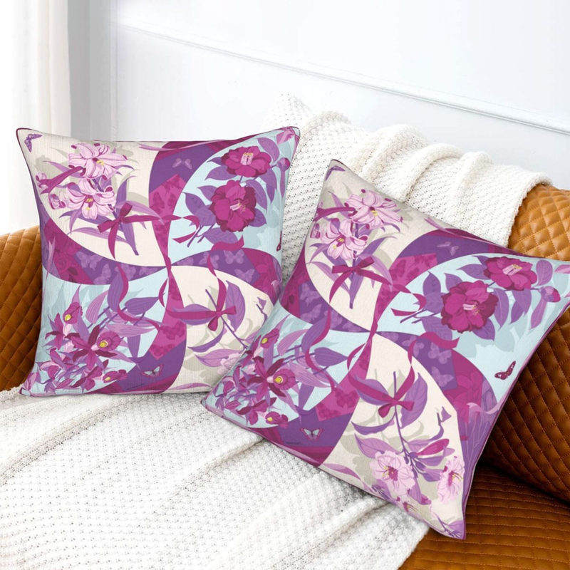 Copricuscino per divano Federa in lino Federa decorativa 2 pezzi 45 * 45 cm_voghion.com