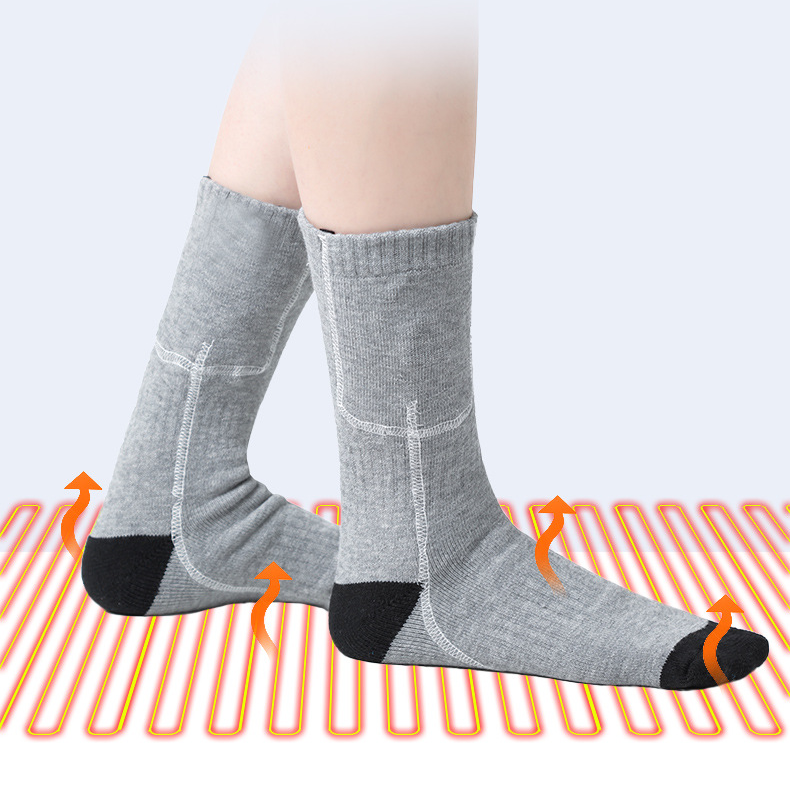 Calcetines térmicos de invierno, calcetines térmicos eléctricos para hombre y mujer, calcetines térmicos de esquí, calcetines largos de tubo cálido para pies, calcetines térmicos con carga_voghion.com