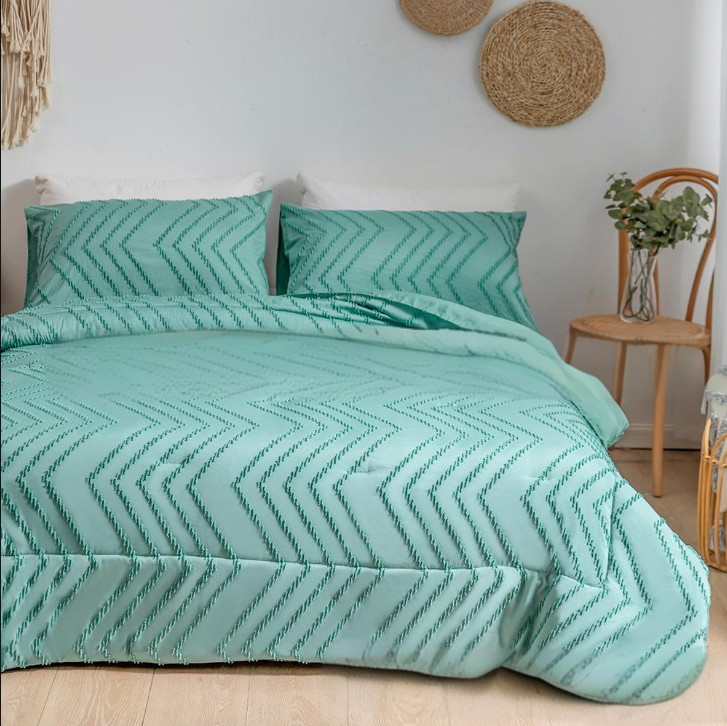 Boho Tufted Embroidery Duvet Cover Set Bedding Three Piece Set_voghion.com