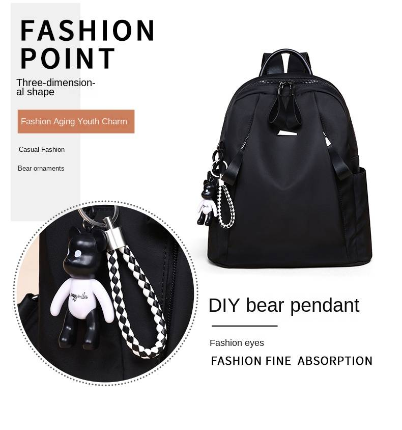 VINEY Backpack 2025 Summer New Large Capacity Oxford Cloth Backpack Women's Bag Ins Fashion Schoolbag_voghion.com