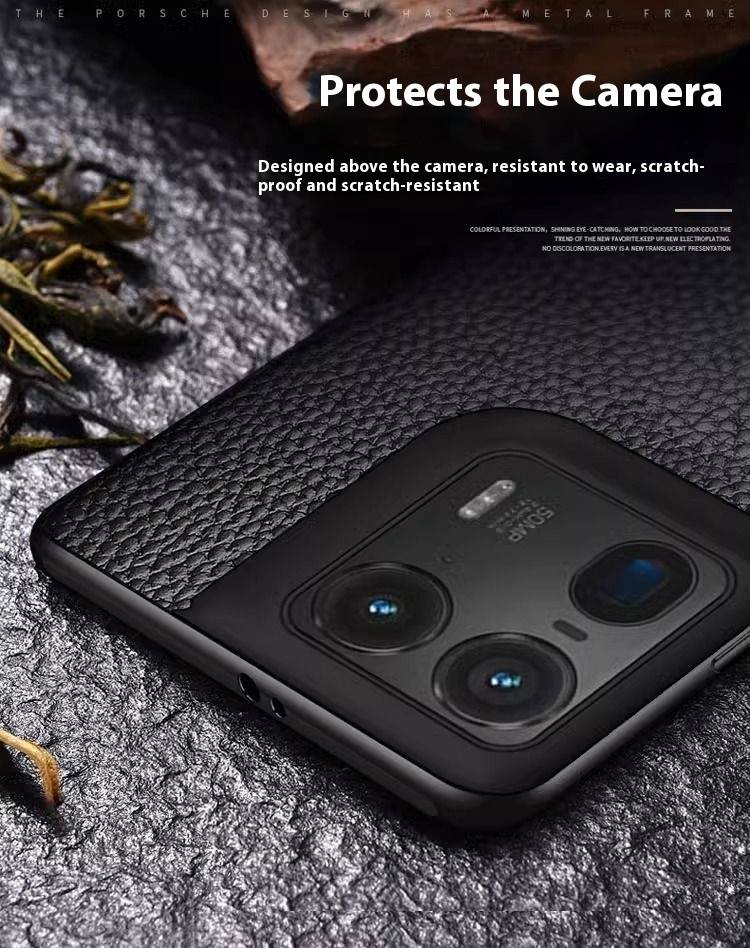 Lederhülle für Moto X50 Ultra, echtes Top-Grain-Leder mit Litschi-Textur, schlanke und luxuriöse Telefonabdeckung, stoßfeste, kratzfeste Schutzhülle_voghion.com