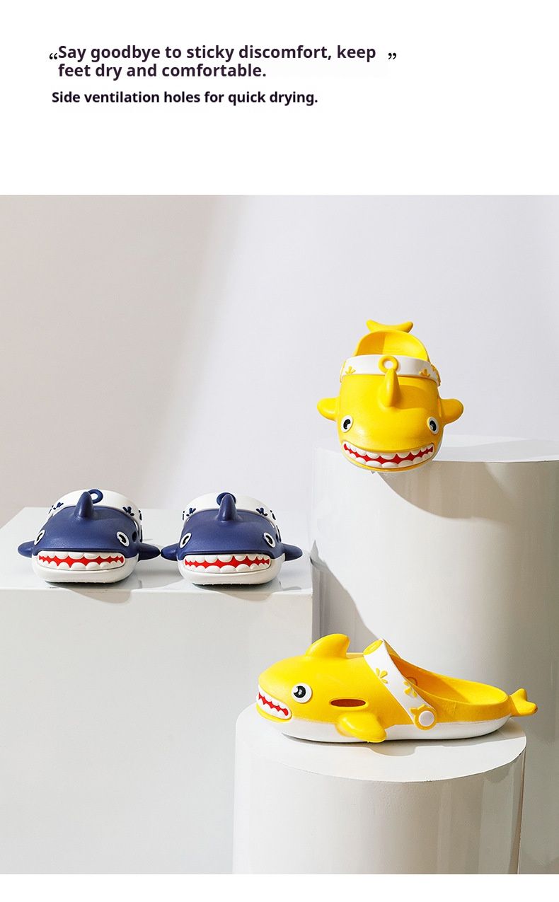 Ciabatte a forma di squalo - Ciabatte unisex traspiranti con suola antiscivolo in PVC (leggere, 10 colori, taglie dalla 26 alla 45 per bambini e adulti)_voghion.com