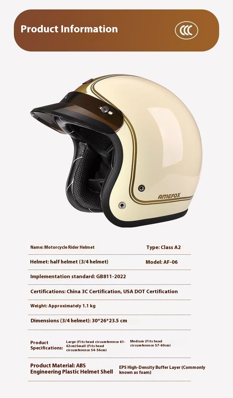3C Certified Retro Motorcycle Helmet With Bluetooth, ABS Shell, Multiple Colors & Visor Options For Men & Women (M-2XL)_voghion.com