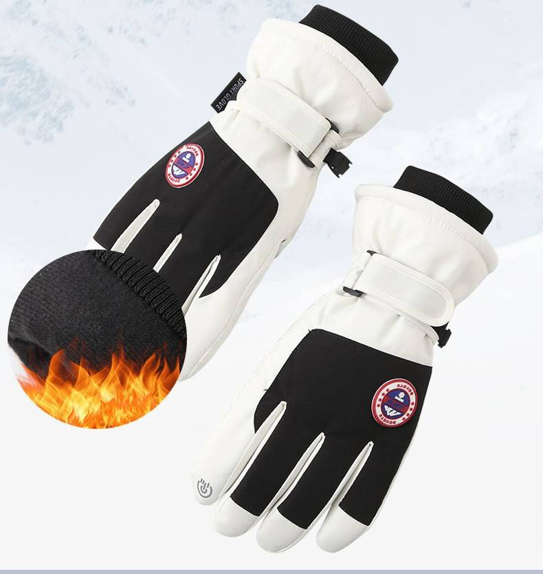 Winter Ski Gloves For Men And Women, Outdoor Cycling, Waterproof, Touch Screen, Non Slip, Plush, Thickened, Cold Proof And Warm Gloves_voghion.com