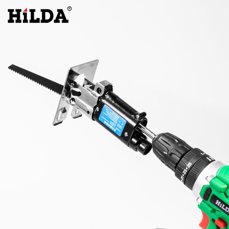 HILDA Electric Drill To Reciprocating Saw Converter - 3-in-1 Multi-Tool For Woodworking, DIY Cutting & Home Improvement_voghion.com