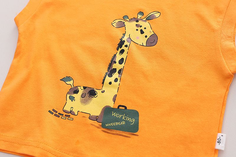 Gilet girafe pour garçon 2024 Nouvel ensemble deux pièces Pop Street à la mode pour bébé et enfant_voghion.com