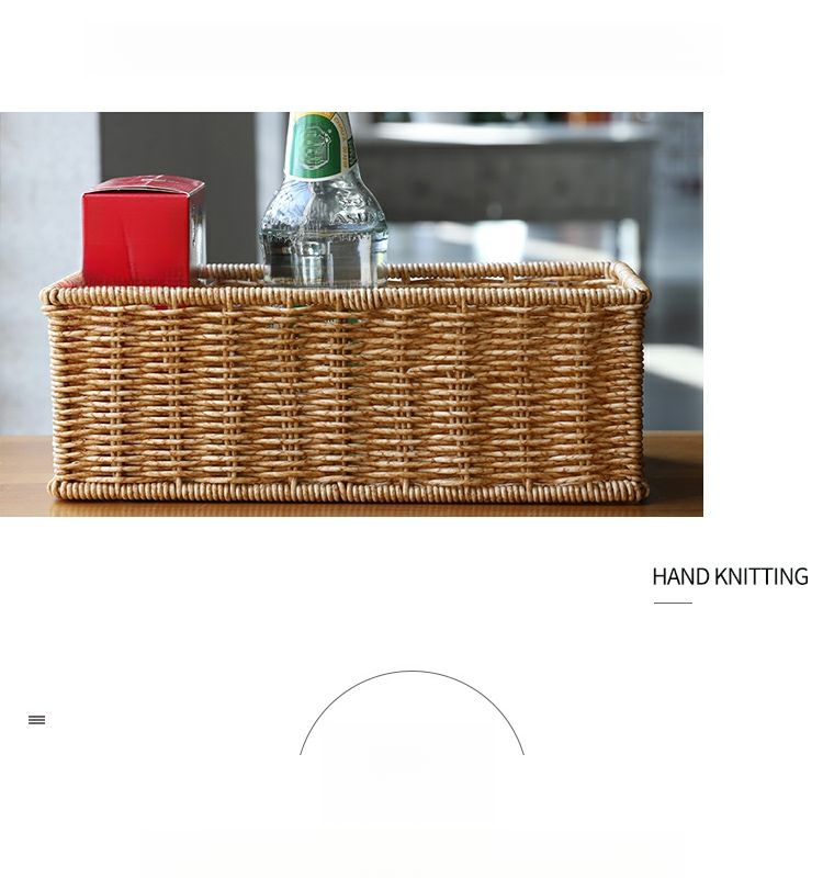 Cestino portaoggetti da tavolo Pulan, in rattan, per bagno, soggiorno, telecomando, cucina, spezie_voghion.com