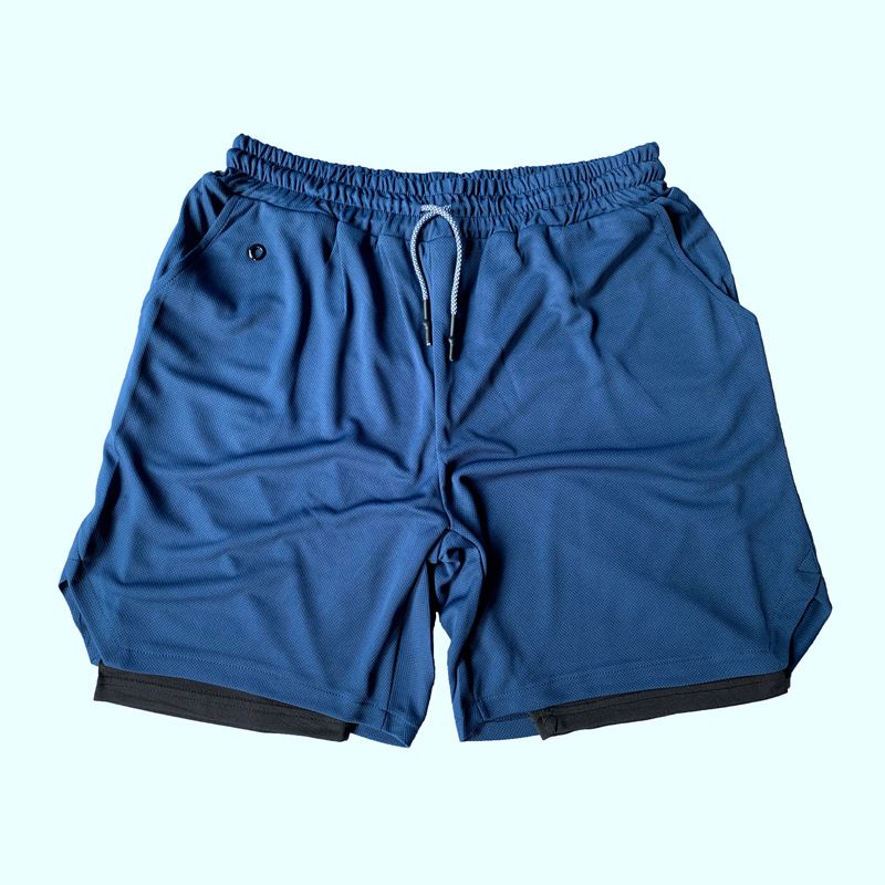 Men's 2-In-1 Running Shorts - 5-Inch Quick-Dry Mesh Liner Gym Workout & Jogging Shorts_voghion.com