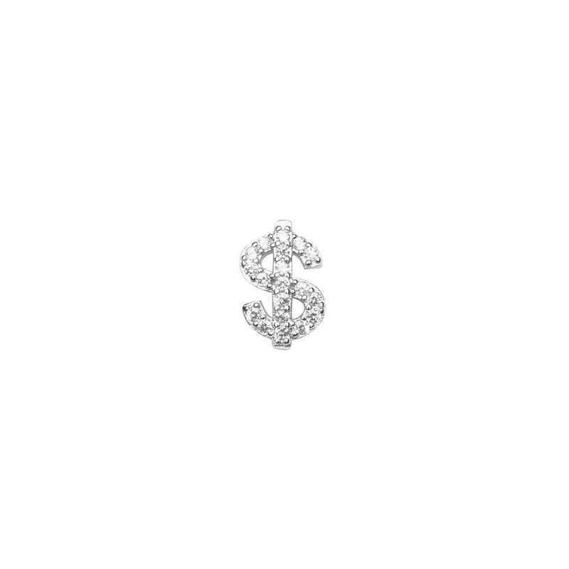 Boucles d'oreilles en forme de dollar en diamant de style américain, antiallergiques, pour hommes, sensation haut de gamme, super scintillantes, hip-hop, boucles d'oreilles de mode pour hommes de niche_voghion.com