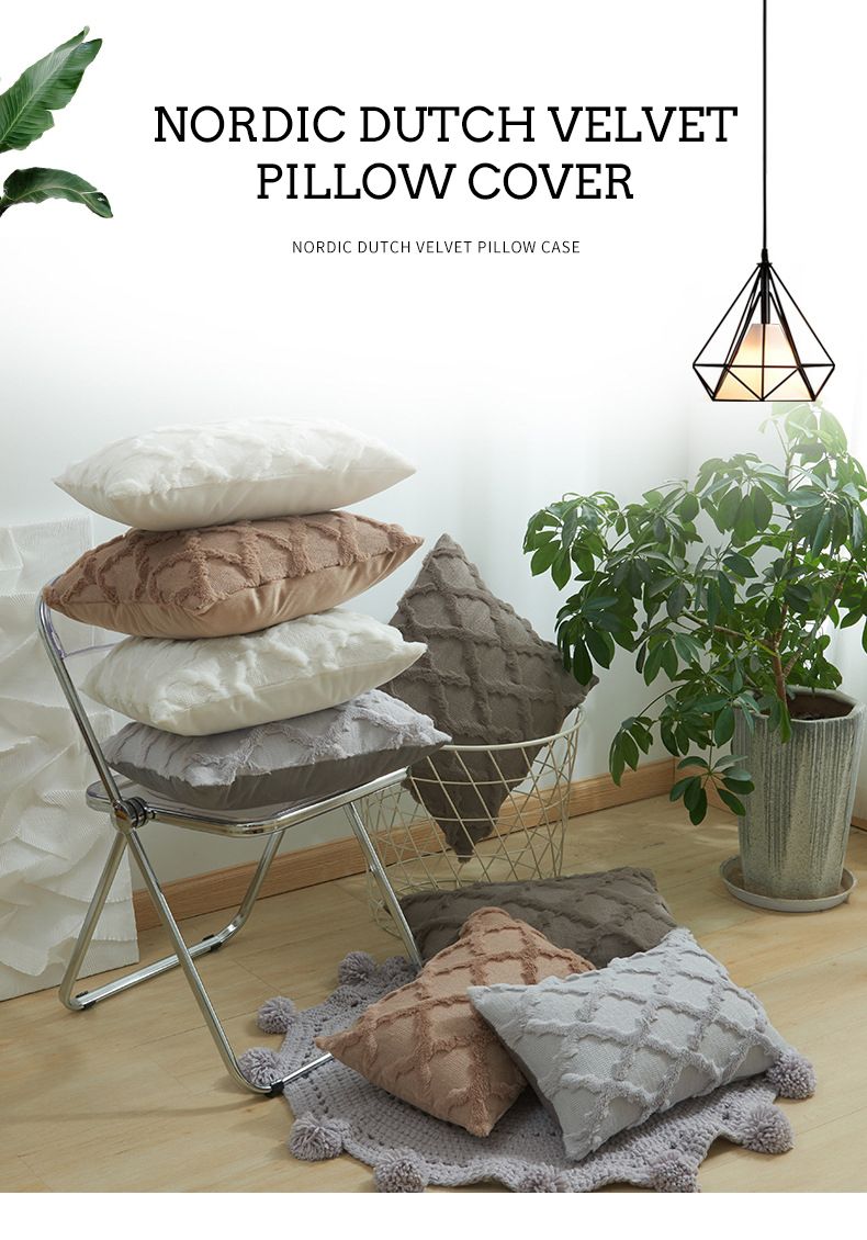 Plush Cushion Cover 45x45cm Nordic Pillow Cover For Sofa Living Room Home Decor Pillowcases Decorative Pillows For The Couch_voghion.com