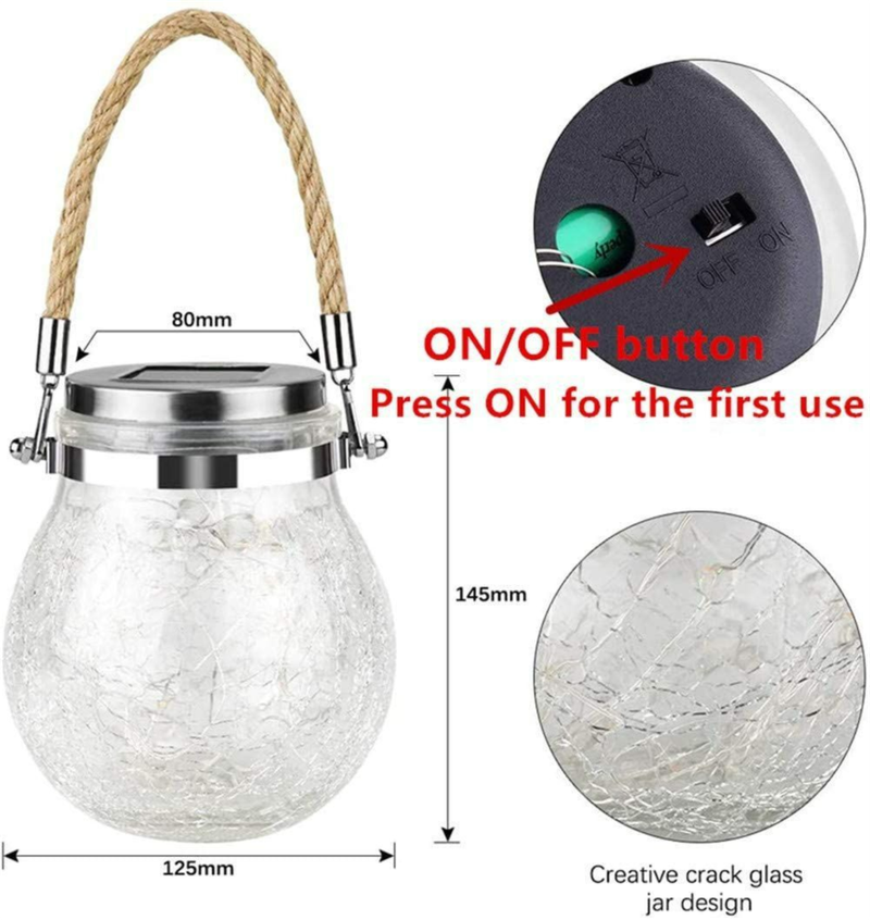 Luce decorativa impermeabile per esterni con bottiglia di vetro solare_voghion.com