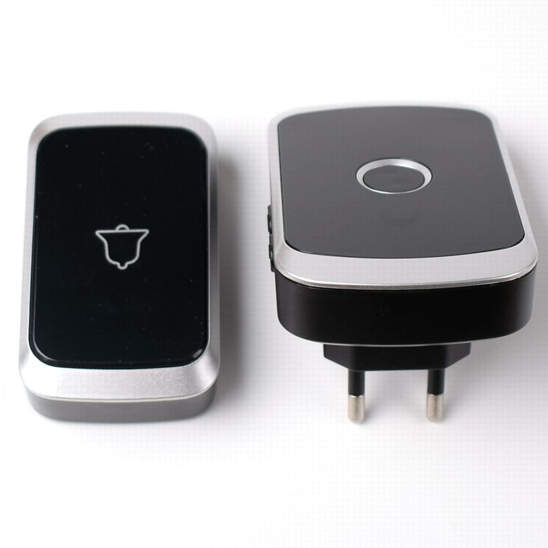 Campanello wireless impermeabile AC 100V-240V Spina UE Campanello con telecomando intelligente con batteria inclusa, spina e_voghion.com
