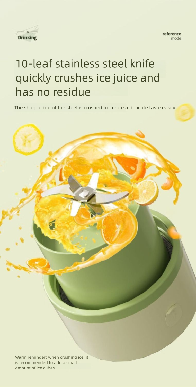 Nordic Volan Portable Small Household Multifunctional Wireless Fruit Juicer Cup Ton Bucket_voghion.com