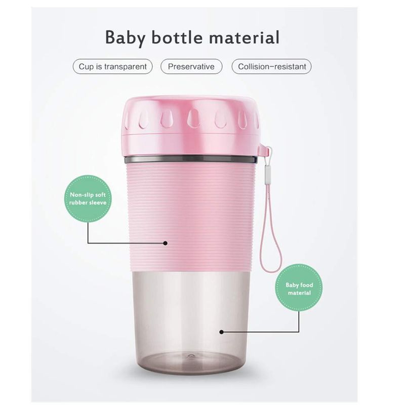 Electric Juice Maker Cup 300Ml Juicer Cup Usb Rechargeable Bottle Manual Juicers_voghion.com