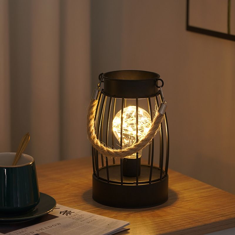 Nordic fier decorativ decor interior design pahar de vin roșu lampă din sârmă de cupru lumină de noapte de Crăciun_voghion.com