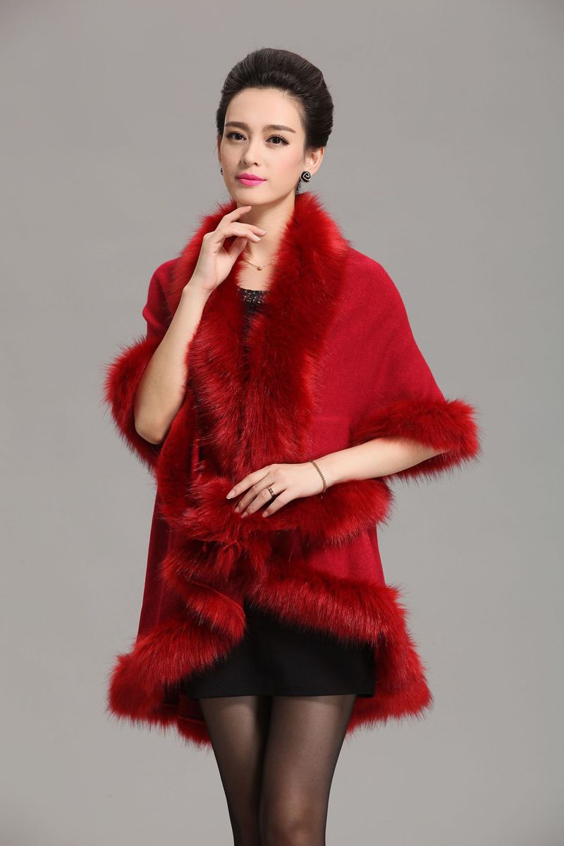 Wool cape cape women's large size knitted cardigan loose cape coat_voghion.com