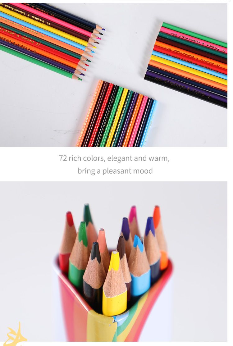 Premium 12-Color Wooden Pencils Set In Metal Case - Vibrant Colors For Kids Drawing, Sketching & School Art Project_voghion.com