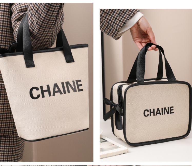 La nuova borsa portaoggetti in tela di grande capacità, pratica borsa da gita, borsa per il trucco portatile di alta qualità in stile viaggio_voghion.com