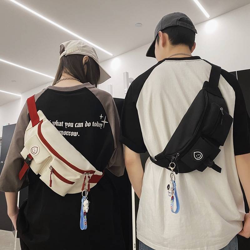 Coole Umhängetasche für Herren, Cross-Brusttasche, Street-Trend, Studenten-Umhängetasche, lässige Herren-Hüfttasche, Handgepäck (Gurtanhänger)_voghion.com