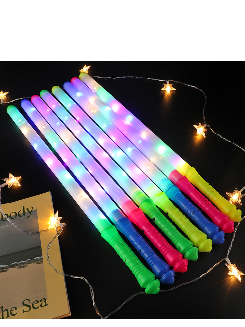 Barra fluorescente de un solo color, LED electrónico, barra fluorescente de siete luces, barra luminosa de siete colores, barra flash _voghion.com