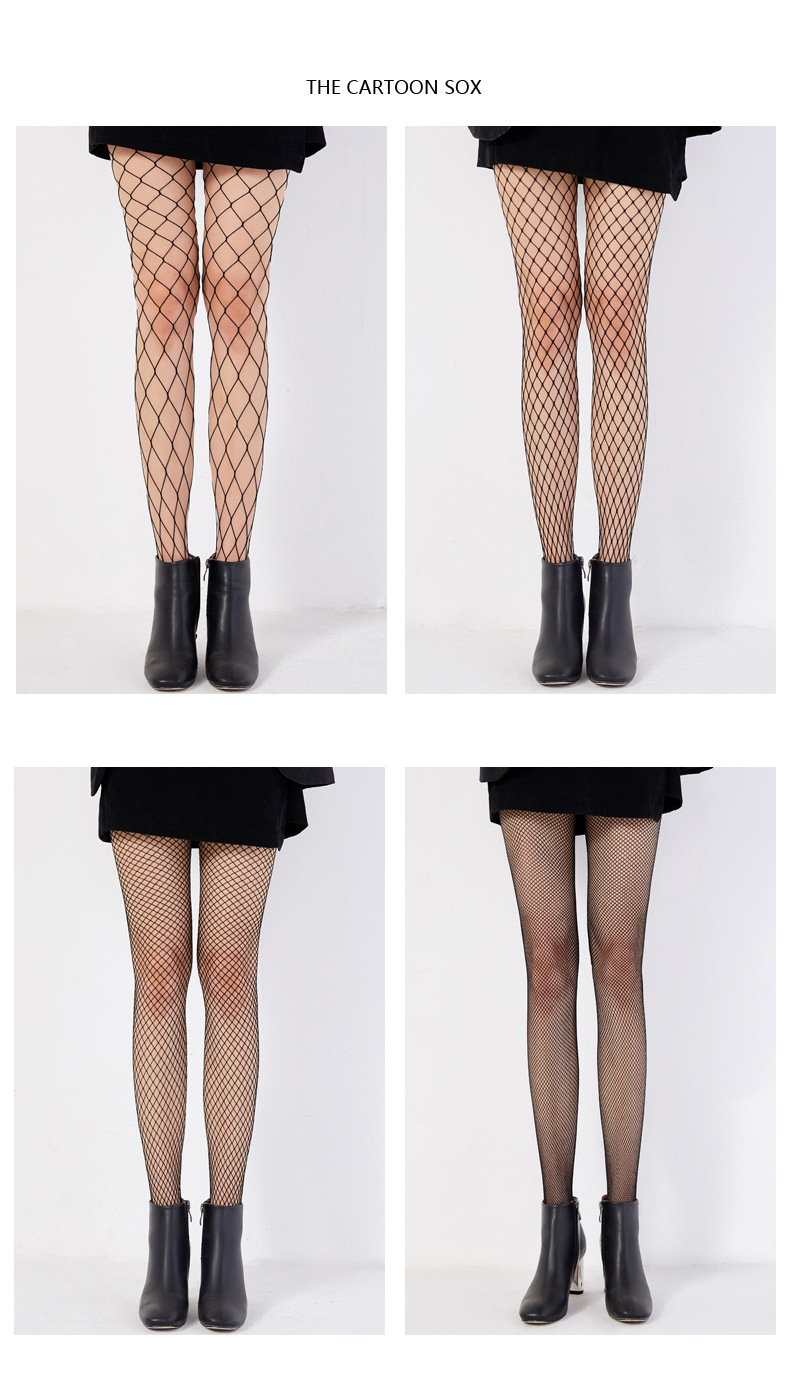 Unisex jk netzstrümpfe schwarz mesh auge strümpfe ausgehöhlt sexy heißer abnehmen lange_voghion.com