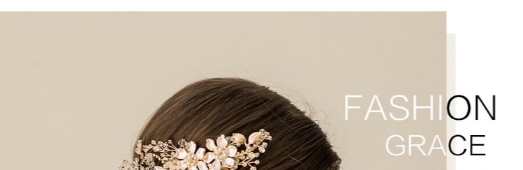 Copricapo da sposa unisex con catena lucida, pettine a forma di fiore in lega di alta qualità_voghion.com