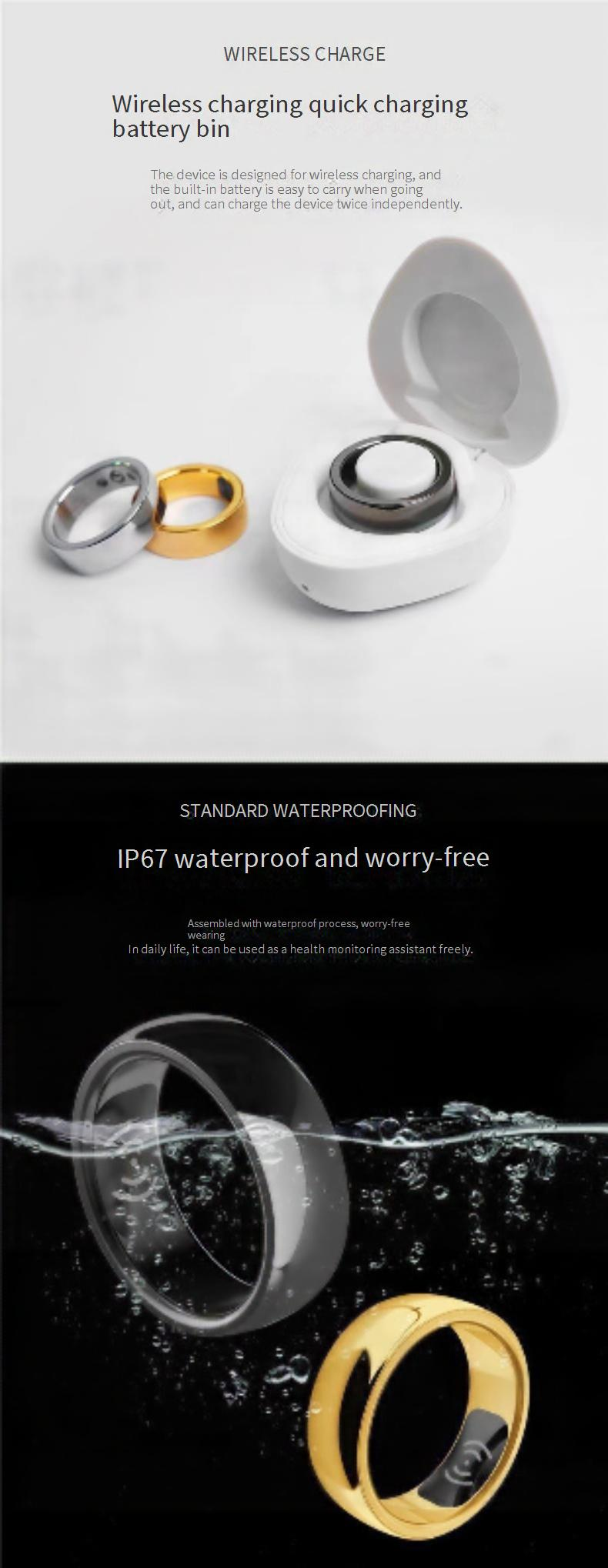 Rings SR300 Smart Ring Heart Rate Blood Pressure Oxygen Monitoring Detection Emotional Intelligence Waterproof Sports Smart Ring_voghion.com