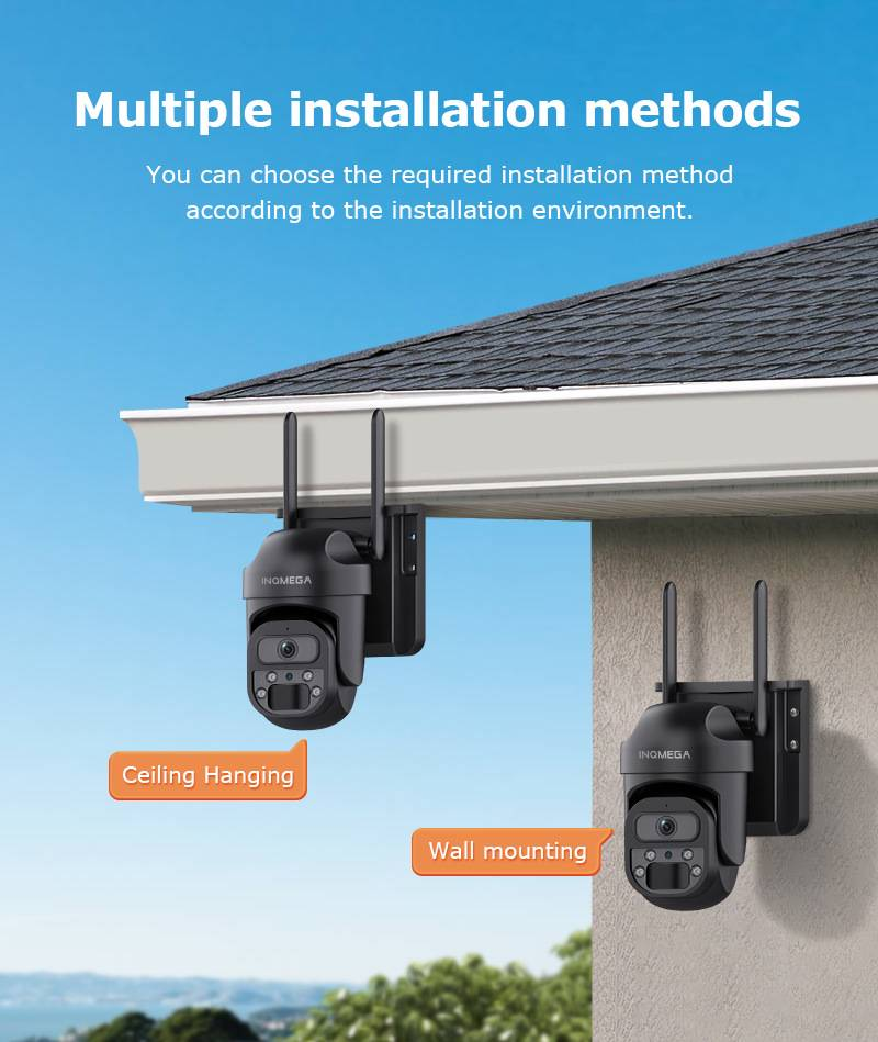 4G Solar Surveillance Camera House Camera Full Color Night Vision HD Low Power PTZ Guarantee Housing Property Against Thieves Family Live View_voghion.com