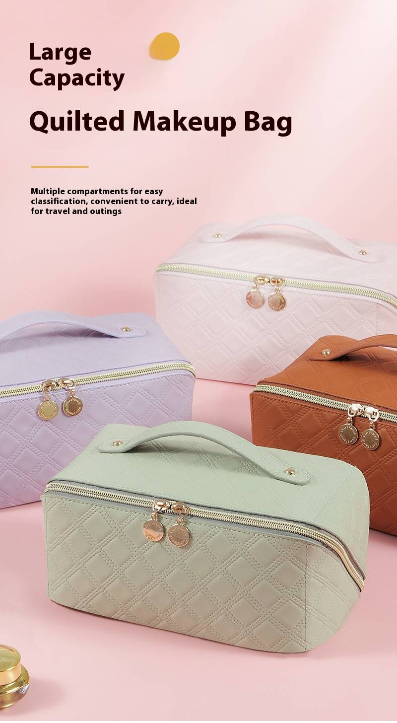 Bagage Dames Cosmetische tassen met een hoge uitstraling, grote capaciteit, draagbaar, gewatteerde waterdichte voering Bagage_voghion.com