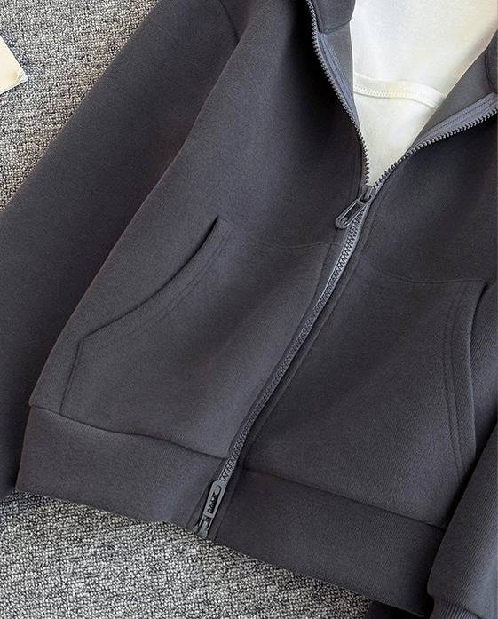 Ensemble sweat à capuche minimaliste – Pull premium + Pantalon large et débardeur superposé (S-XXL, mélange de coton effet nuage, esthétique monochrome)_voghion.com