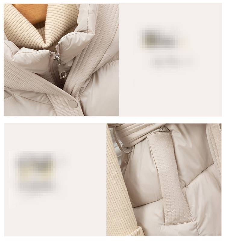 Ärmellose Steppweste für Damen mit Taillengürtel – Winter-Steppweste, leichte und warme Daunenalternative aus Polyester_voghion.com