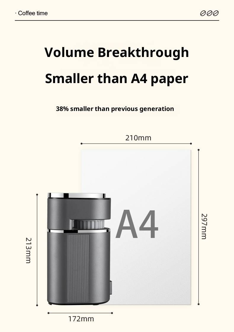 Cafetera espresso portátil – Cafetera automática compacta con preparación de café frío y caliente, 110V-240V (Gris titanio/Blanco/Negro/Verde, Opciones de enchufe UE y EE. UU.)_voghion.com