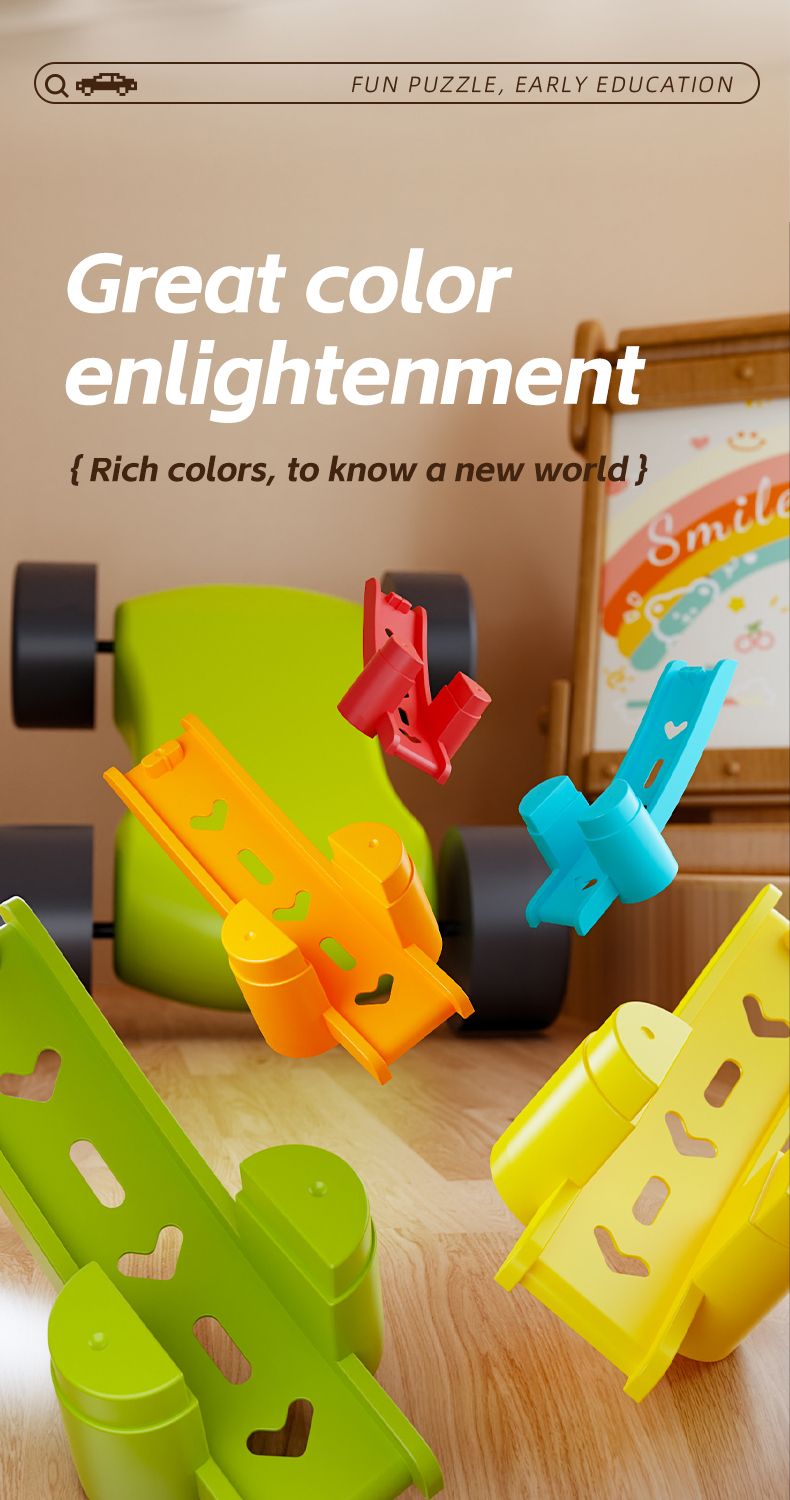 Children Toys Miniature Scooter Track Slide Toy Track Fun Ramp Glider Car Double Sided Vehicle Tower Toys For Boy_voghion.com