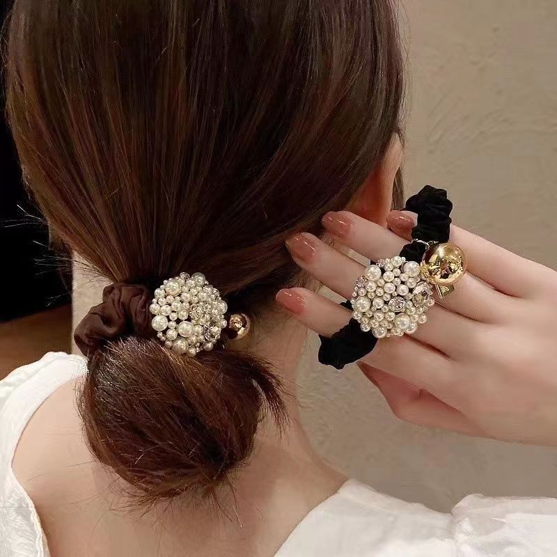 Elegante fascia per capelli con chignon, fascia di alta qualità, stile coreano, nuova perla e fiore di camelia, per donna_voghion.com