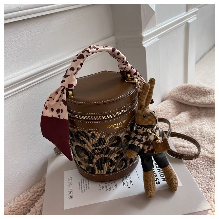 CEEKAY Mini Women's New Fashion Crossbody High Quality Chessboard Checkered Cylinder Bucket Bag_voghion.com