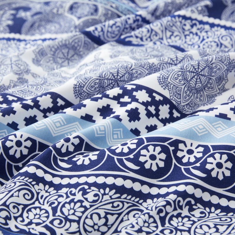 Blue Tribe Bohemian Mattress Cover Polyester Skin Friendly Bed Fitted Sheet Mattress Protector Fitted Sheet_voghion.com