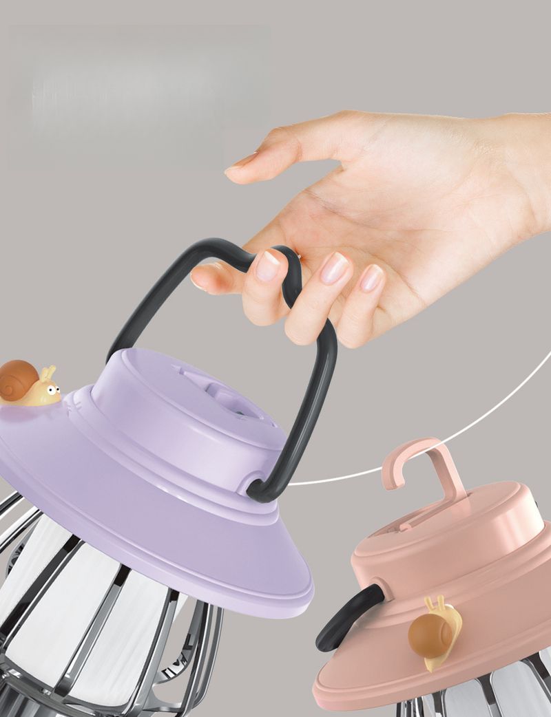 Nuova lanterna portatile ricaricabile da esterno Snail con gancio portatile, tenda da campeggio in stile retrò_voghion.com