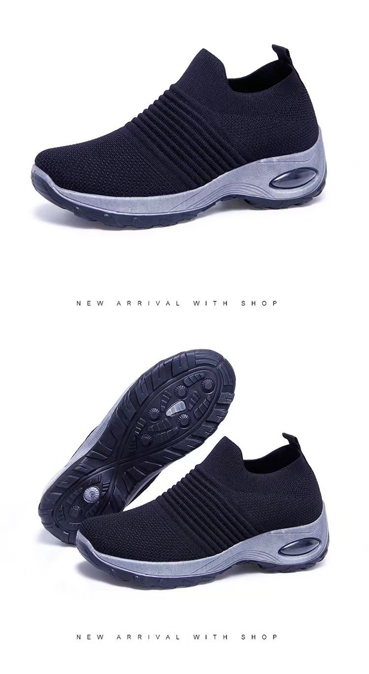 Scarpe da ginnastica con cuscino d'aria, da ballo, casual, slip-on, da donna, taglie forti_voghion.com